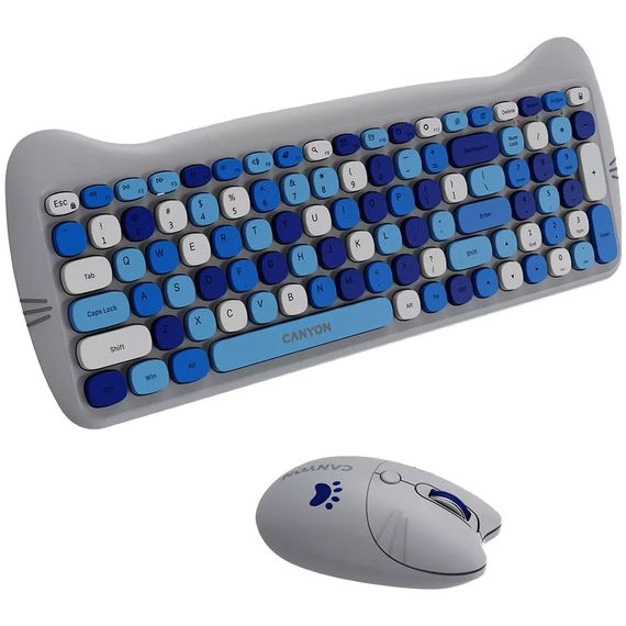 Комплект Canyon HSET-W6 Kitty Edition Wireless UA Blue (CNS-HSETW6BL) | Зображення 3