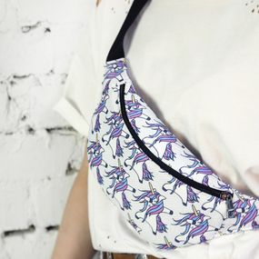 Сумка на пояс бананка Bumbag Единорожки 27x16 см (BB_19A017_SE)