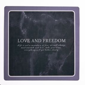 Килимок для ванної кімнати Love and freedom 58*58 см діатомітовий HP-42-10
