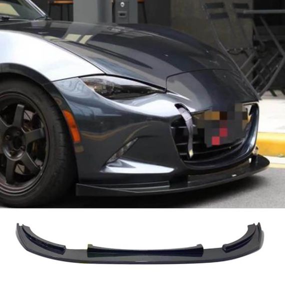 Накладка на передній бампер Lip V1 (2022-2025, Карбон) для Mazda MX-5 2014- рр