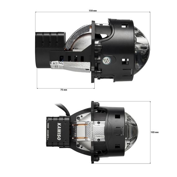 Комплект світлодіодних лінз Kamiso (Aozoom) DLPD-04-03 Bi-LED LASER 5500K 66/85W | Зображення 1