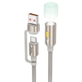 Кабель-светильник Hoco UA38C USB/Type-C to LED (0.3m) Gold