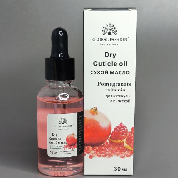 Суха олія для кутикули Global Fashion (гранат) 30мл
