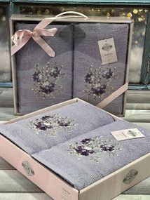 Полотенца подарочные Moz cicek 07 набор 2шт