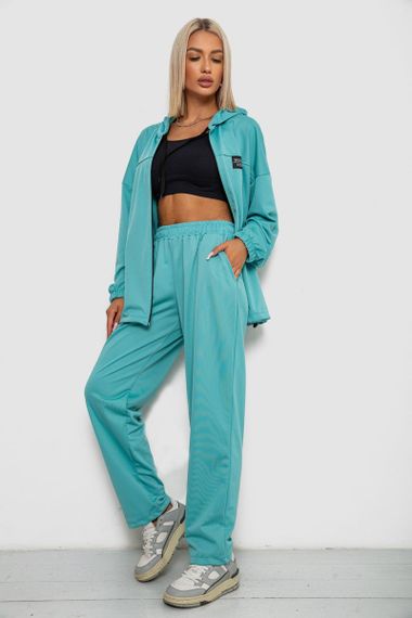 Спортивний костюм жіночий, колір бірюзовий, 238R114 | Зображення 2