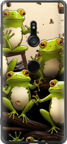 Чехол на Sony Xperia XZ3 H9436 Жабки "5656u-1540-17620"