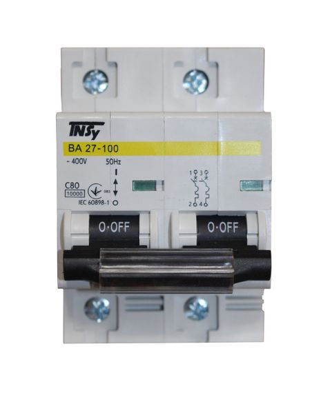Автоматический выключатель ВА27-100 2Р 80А 10 кА х-ка C Ny95504846 | Зображення 1