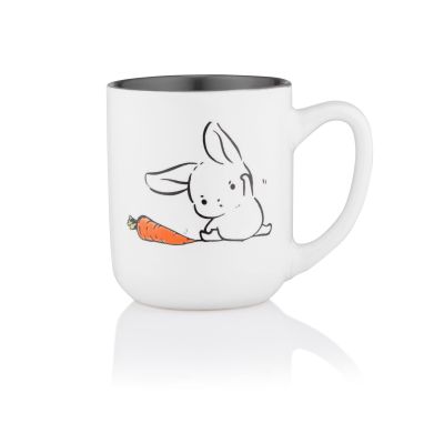 Чашка Ardesto Bunny, 380мл, кераміка, біло-сірий (AR3056) | Зображення 1