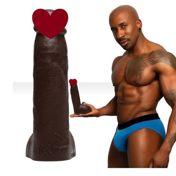 Фалоімітатор з мошонкою реалістичний Fleshjack Boys Max Konnor Dildo (RP), чорний, 24 см х 4.9 см sexstyle