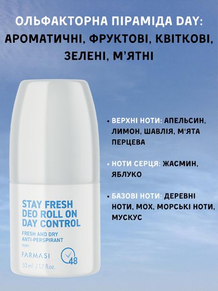 Мужской роликовый антиперспирант Farmasi Day 50 мл | Зображення 1
