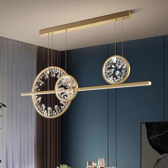 Люстра світлодіодна підвісна LED світильник для квартири на стелю лед 26604 Бронза 40-135х6х120 см.