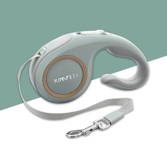 Повідець — рулетка для собак KIMPETS сіра 5 м до 15 кг