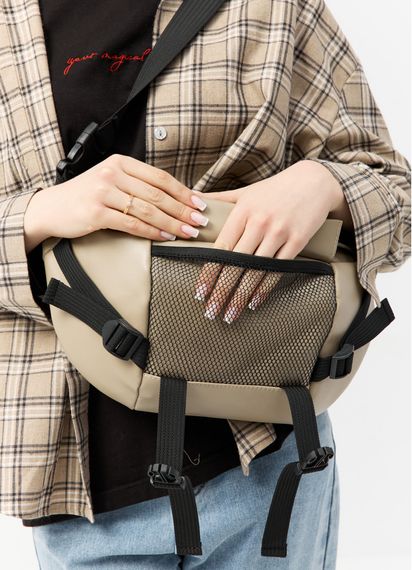 Велика жіноча поясна сумка бананка Sambag DynamicDart сіра 38 × 21 × 7 см (80411130) | Зображення 3