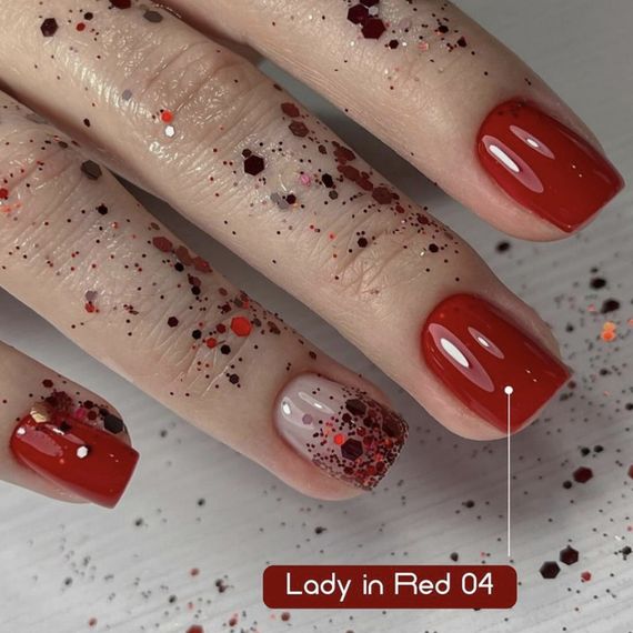 Гель-лак Toki-Toki Lady in Red LR 04 огненно-красный 5мл