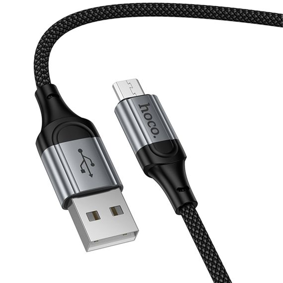 Дата кабель Hoco X121 Nuevo USB to MicroUSB 2.4A (1.5m) Black | Зображення 5