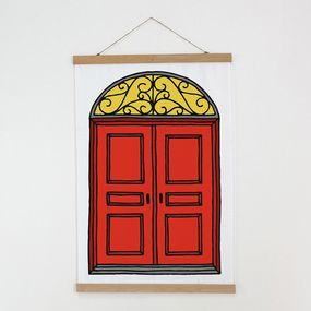 Тканинний постер на стіну Двері 60х93 см (TPSR_23NY010)