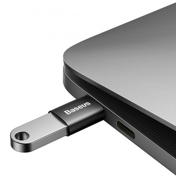 Перехідник Baseus Ingenuity Series Mini Type-C to USB 3.1 (ZJJQ000001) Black | Зображення 3