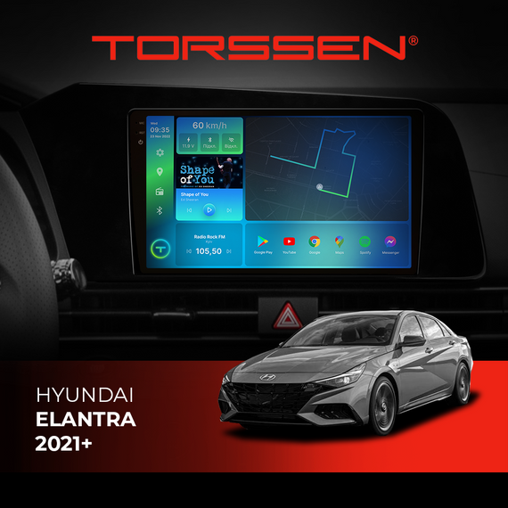 Штатна магнітола Torssen 2K Hyundai Elantra 21+ F96128 4G Carplay DSP