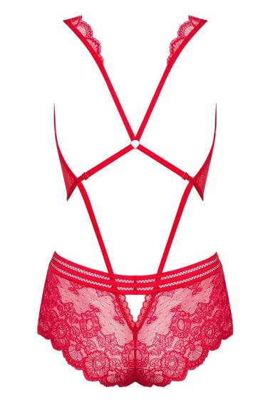 Мереживне боді Obsessive 853-TED-3 Teddy червоне, L-XL Sex Aura | Зображення 3