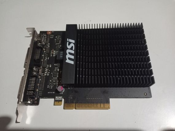 Дискретная видеокарта nVidia GeForce GT 710, 2 GB DDR3, 64-bit / 2x DVI, 1x HMDI б/у | Зображення 1