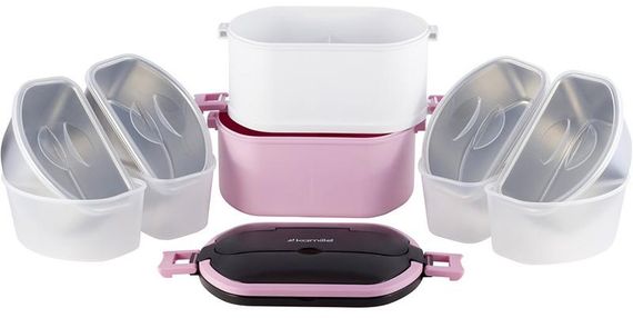Ланч бокс 1500мл нержавеющая сталь и пластик двухуровневый pink | Зображення 2