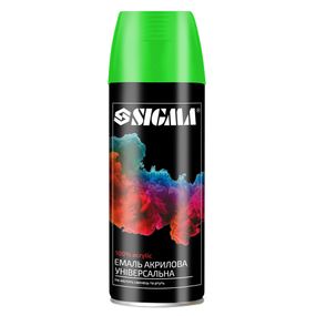 Емаль аерозольна акрилова флуоресцентна 400мл Ral 6038 зелений Sigma (2736211)