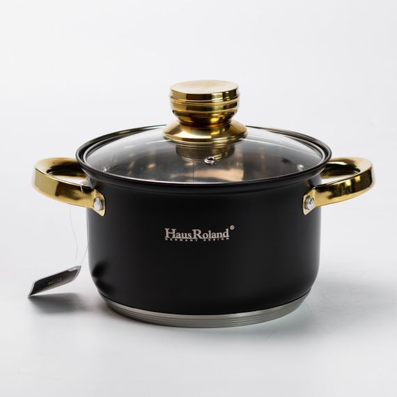 Набір каструль з нержавіючої сталі 3 штуки 5,1/3,9/2,9 л чорний | Зображення 2