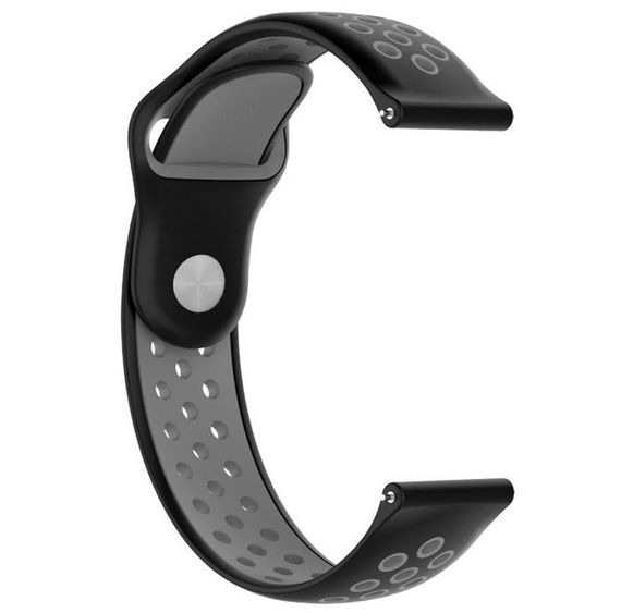 Спортивний ремінець Primo Perfor Sport для годинника Xiaomi Amazfit Bip / Bip Lite/ Amazfit GTS - Black&Grey | Зображення 3