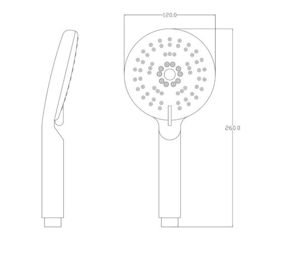 Душова лійка Frap 5-режимів, хром F14 | Зображення 1