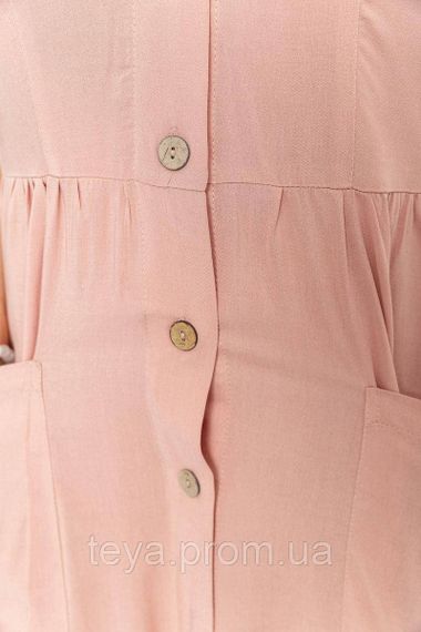 Сарафан повседневный однотонный, цвет пудровый, размер XS-S FA_007440 | Зображення 4