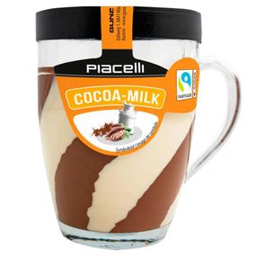 Молочна шоколадна паста (крем) c ореховим смаком в чашці Piacelli Duo, 300 г, Австрія, двоколірна
