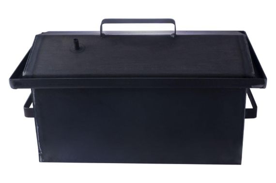 Коптильня с гидрозатвором толщина металла 2мм 470*260*250мм с чехлом и перчатками СИЛА