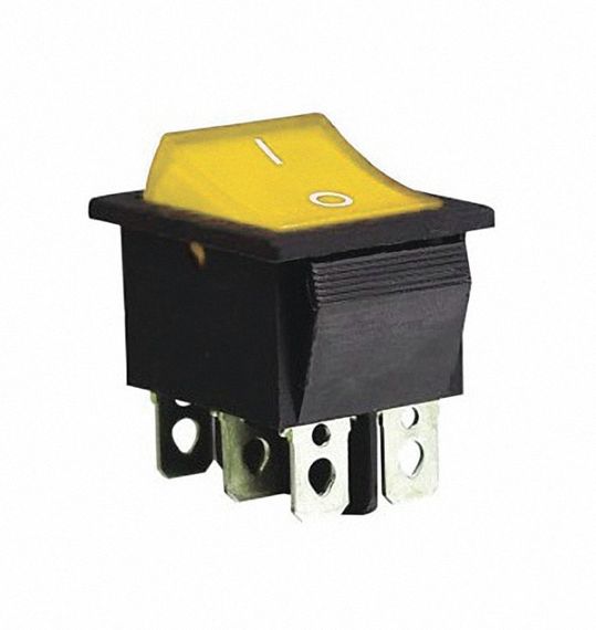 Перемикач KCD2-202 Y/B 1 кнопка жовта Ny95500781