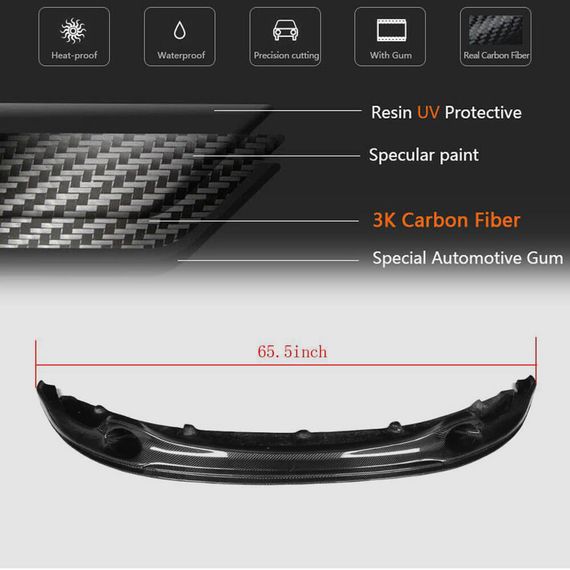 Накладка на передній бампер Lip V2 (для 1M E82, Карбон) для BMW 1 серія E81/82/87/88 2004-2011 рр | Зображення 4