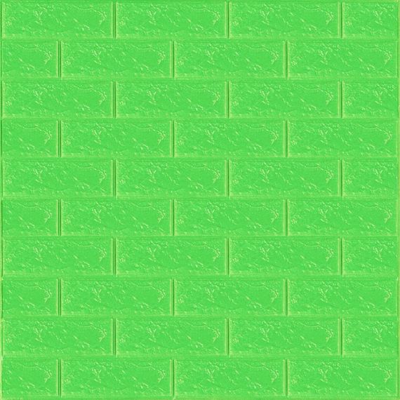 3D панель самоклеющаяся кирпич Зеленый 700x770x3мм (013-3) SW-00000639