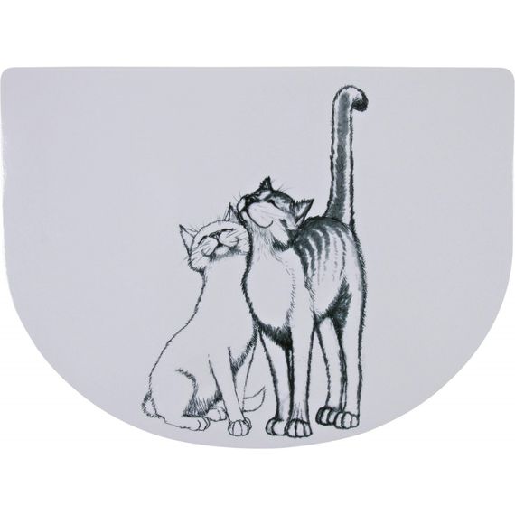 Килимок під миску Trixie для котів Pussy Cats білий пластик 40х30 см
