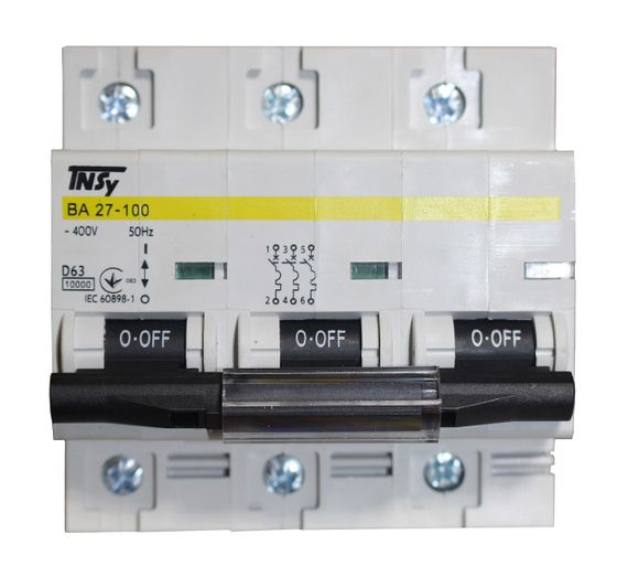 Автоматический выключатель ВА27-100 3Р 63А 10 кА х-ка D Ny95504905