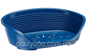 Пластиковий лежак для собак та котів Ferplast Siesta Deluxe 4 синій 61.5х45х21.5 см 70204914