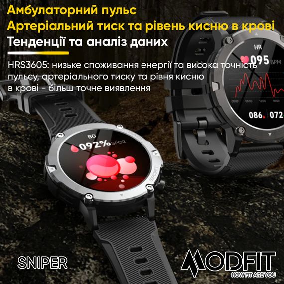 Годинник M3odfit  Sniper Black-Silver 36 мм. | Зображення 8