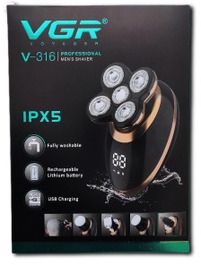 Електробритва з бездротовим зарядом і ергономічним дизайном XPRO VGR V-316 (41269-316_668)