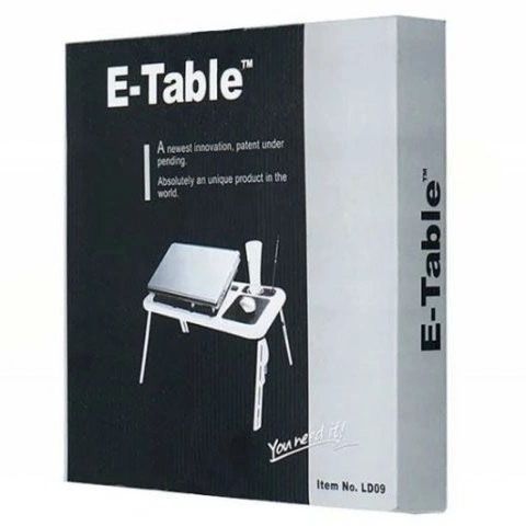 Складаний столик для ноутбука LD-09 E-Table, столик з охолодженням 2 CY-365 USB кулера | Зображення 4