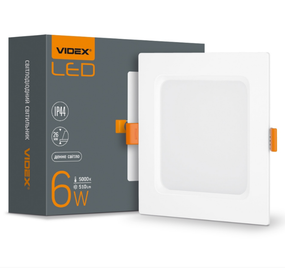 LED Панель врізна квадратна 6W 5000К VL-DLBS-065 Videx