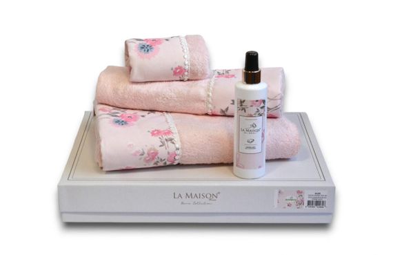 Подарунковий набір бамбукових рушників La Maison, 3 шт. з ароматом Alen | Зображення 1