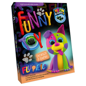 Набір креативної творчості "AIR CLAY" FLUORIC" ARCL-FL-01, 4 кольори  Собачка