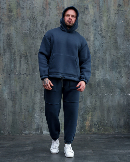 Костюм оверсайз зима преміум графіт S M | Зображення 5