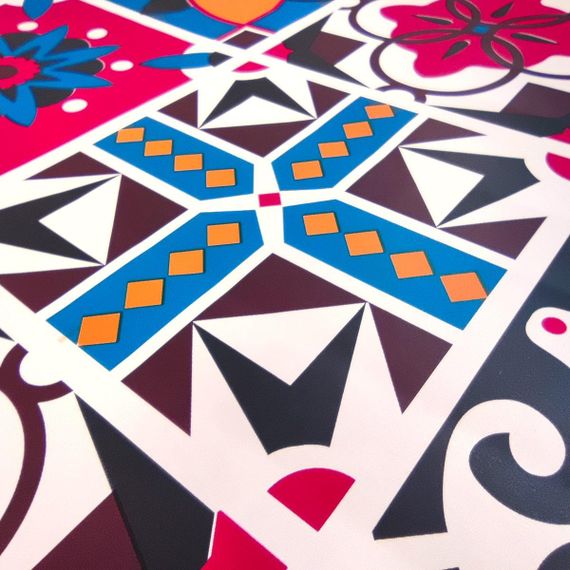 Самоклеюча плівка на паперовій основі вінтажна бордова мозаїка 0,45х10м SW-00000789 | Зображення 2