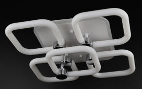 Люстра світлодіодна стельова LED світильник для квартири на стелю лед з пультом 26949 Білий 12х39х39 см.