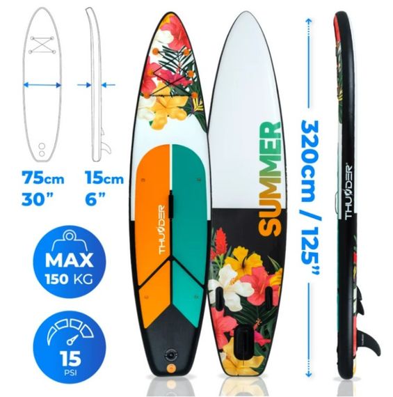 Надувна дошка SUP THUNDER NOX 320 см з веслом | Зображення 6