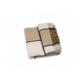 Плед Home Line 66183 Україна 140x200  Вовна Чорний, Бежевий, Білий