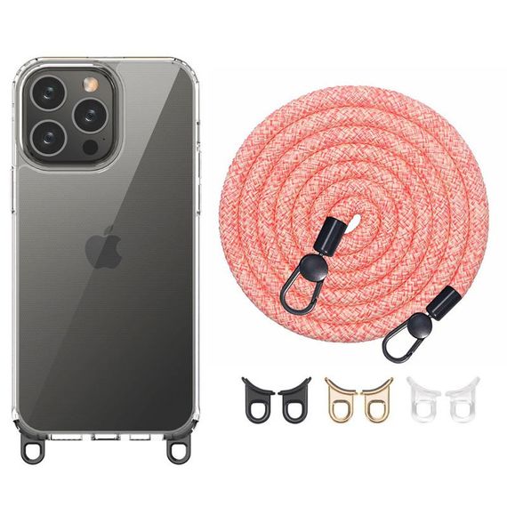 Чехол TPU Transparent with Straps для Apple iPhone 14 Pro (6.1")